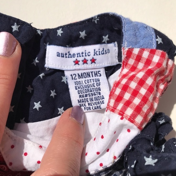 USA America Patchwork Dress 12 months - Picture 4 of 7